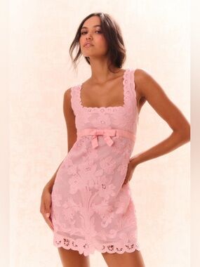 Loveshackfancy Rua Lace Mini Dress